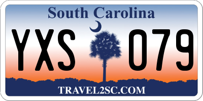 SC license plate YXS079