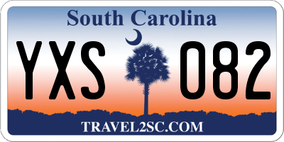 SC license plate YXS082