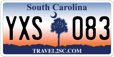 SC license plate YXS083