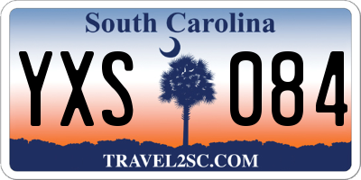 SC license plate YXS084