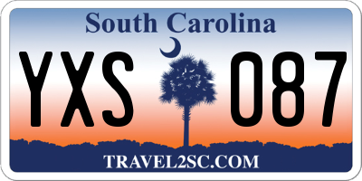 SC license plate YXS087