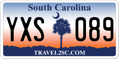 SC license plate YXS089