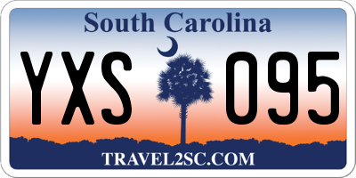 SC license plate YXS095