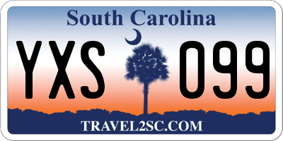 SC license plate YXS099