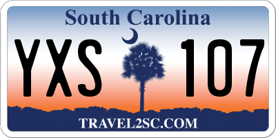 SC license plate YXS107