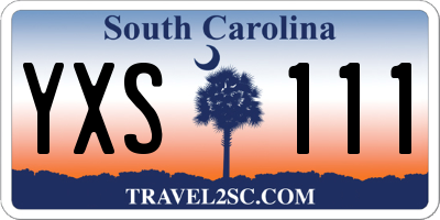 SC license plate YXS111