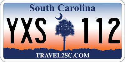 SC license plate YXS112