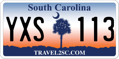 SC license plate YXS113