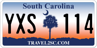 SC license plate YXS114