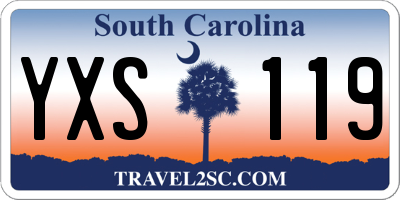 SC license plate YXS119