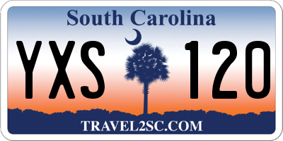 SC license plate YXS120