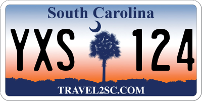 SC license plate YXS124