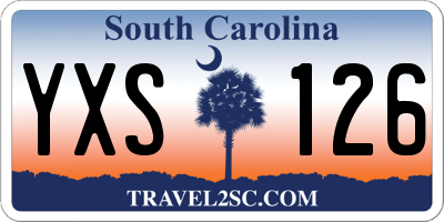 SC license plate YXS126