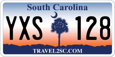 SC license plate YXS128