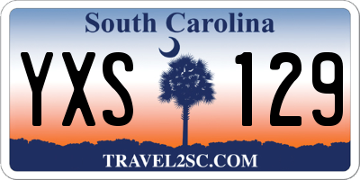 SC license plate YXS129