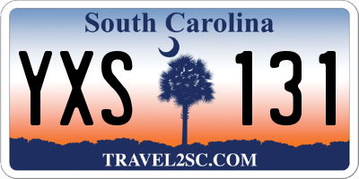 SC license plate YXS131