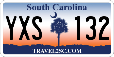 SC license plate YXS132