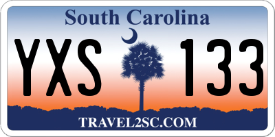 SC license plate YXS133