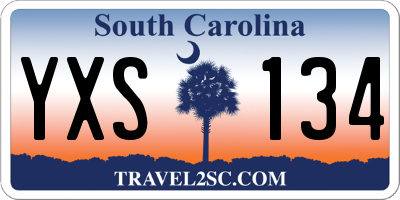 SC license plate YXS134