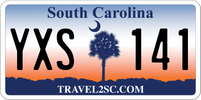 SC license plate YXS141