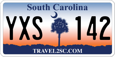 SC license plate YXS142