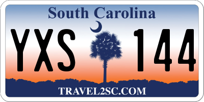 SC license plate YXS144