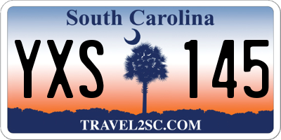SC license plate YXS145