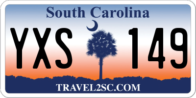 SC license plate YXS149