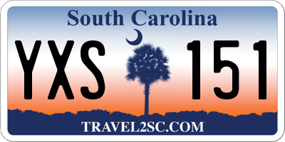 SC license plate YXS151