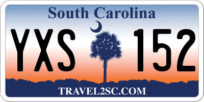 SC license plate YXS152