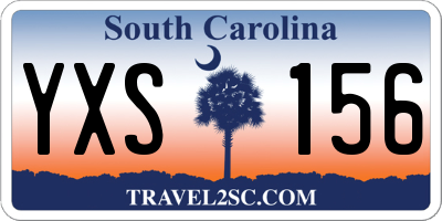 SC license plate YXS156