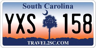SC license plate YXS158
