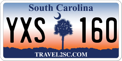 SC license plate YXS160