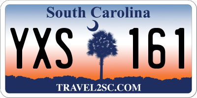 SC license plate YXS161