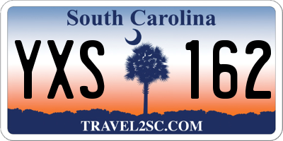SC license plate YXS162