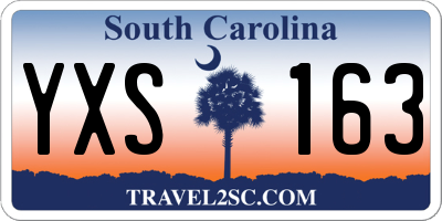 SC license plate YXS163