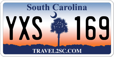 SC license plate YXS169