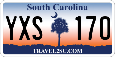 SC license plate YXS170