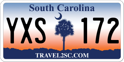 SC license plate YXS172