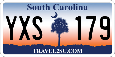 SC license plate YXS179