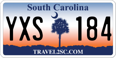 SC license plate YXS184