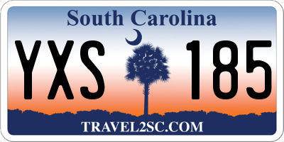 SC license plate YXS185