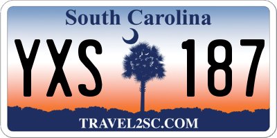 SC license plate YXS187