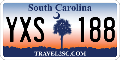 SC license plate YXS188