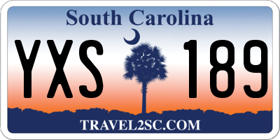 SC license plate YXS189