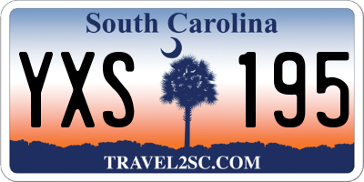 SC license plate YXS195