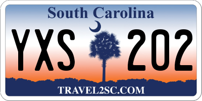 SC license plate YXS202