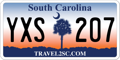 SC license plate YXS207