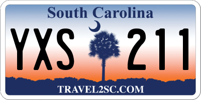 SC license plate YXS211