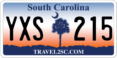 SC license plate YXS215